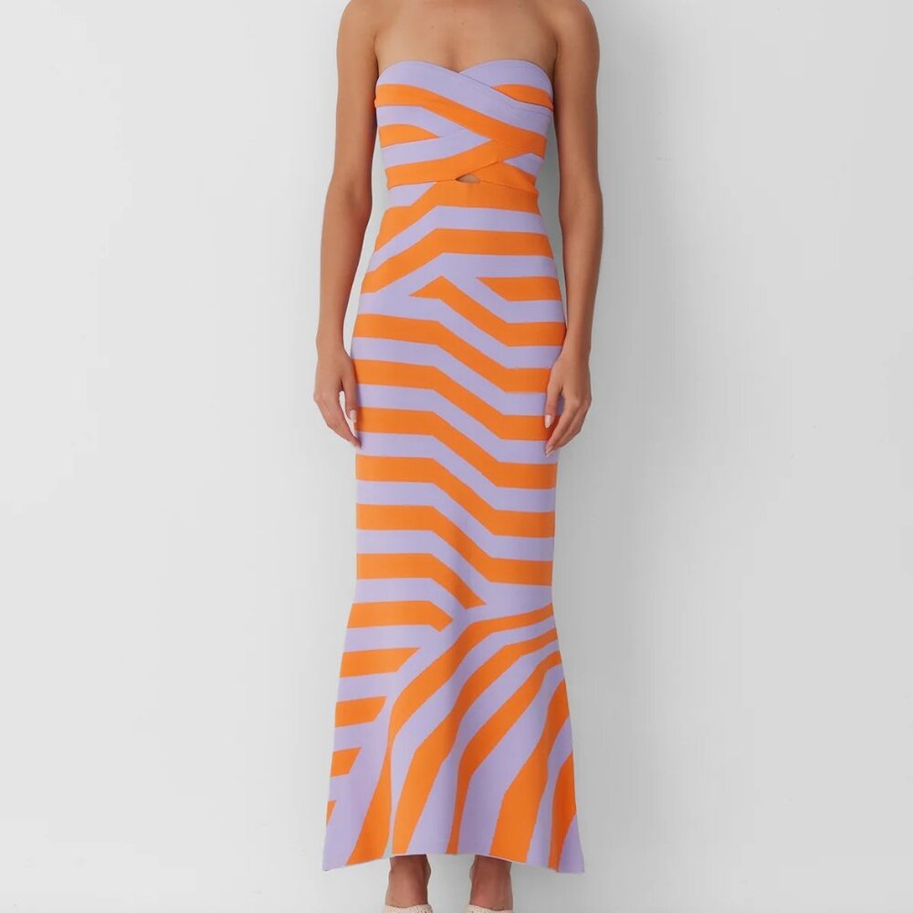 The Wolf Gang Aude Maxi Dress in Lilac (Size Small)